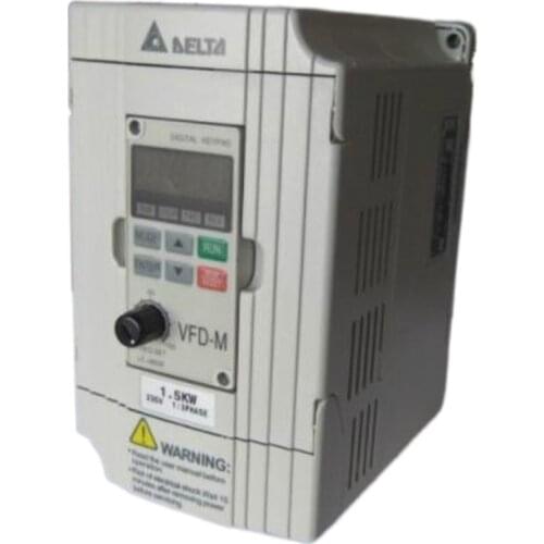 New Delta Inverter VFD015M21A, 0.4KW /0.75KW/1.5KW, Output Frequency 0.1-400Hz Carrier Frequency Up To 15kHz