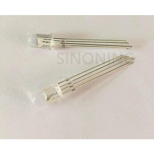 Common Yin four feet 5MM full color LED light-emitting diode controllable colorful lights full color transparent