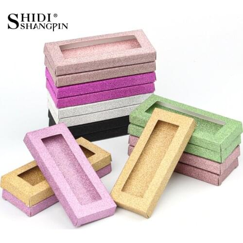 Wholesale 50 pcs Packing box for eyelash blank eyelashes package Multicolor paper box Eyelashes DIYflash packing boxes make up