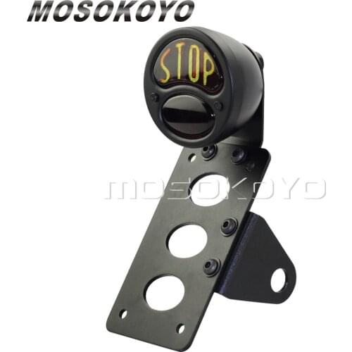 Axle Side Mount Motorcycle Tail Lights Brake Stop Lamp License Plate Bracket Number Plates Holder Universal
