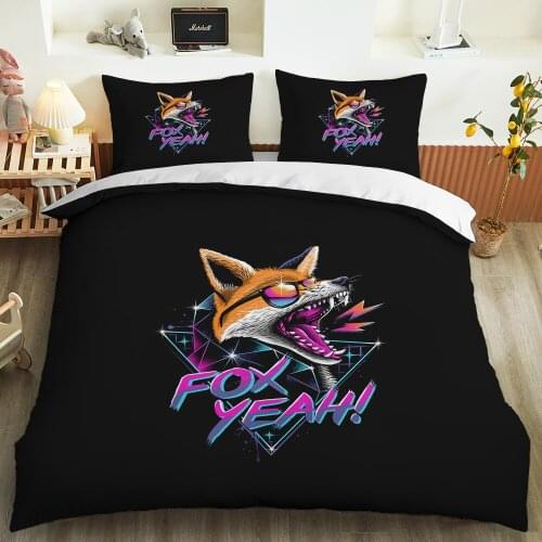 Luxury wild animals pattern Bedding Set Print Duvet Quilt Cover Single Twin Full Queen King Size 2/3pcs For Children Kid Adults