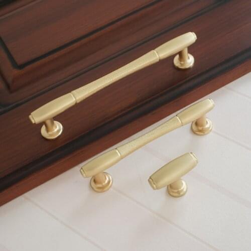 3.75" 5" Zinc Alloy Brass Wardrobe Handle Single Hole Drawer Knobs Golden Kitchen Cabinet Handle Door Pull Handles Modern Decor