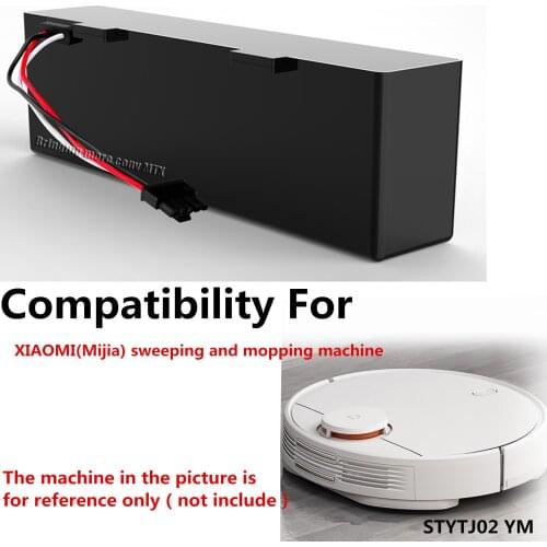 Robotic Vacuum cleaner Replacement Battery for Xiaomi Robot sweeping and mopping machine STYTJ02 YM for Haier JX37 6500mAh
