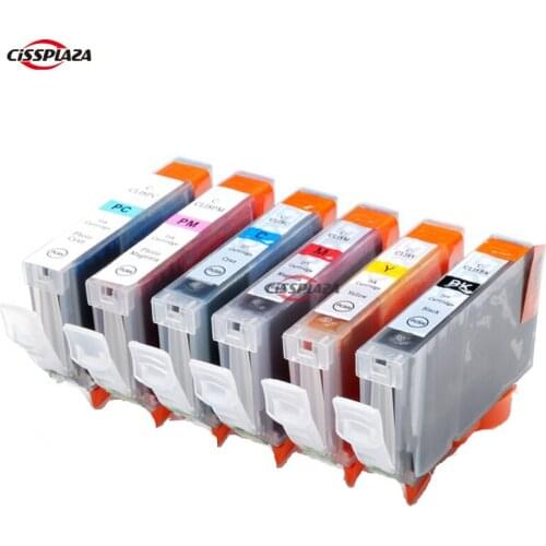 CISSPLAZA 6pcs compatible ink cartridges compatible for CANON iP6600D iP6700D CLI-8 BK C M Y PC PM