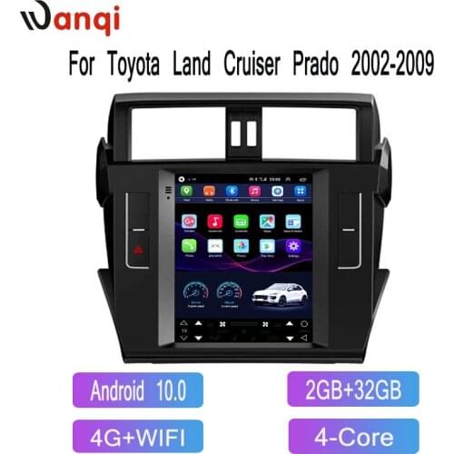 Vertical 9.7inch Tesla Screen For Toyota Land Cruiser Prado 2002 - 2009 Car Radio Multimedia Video Player 4G WiFi Stereo Android