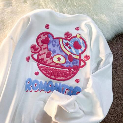 Japanese Casual Cartoon Long Sleeve Anime Hoodies Women Hip Hop Harajuku Kawaii Autumn Loose Plus Size Hooded Sweatshirt