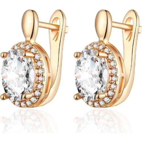 Cute CZ Beads Stud Earrings for Women Gold Silver Color Plated Cubic Zirconia Charm Ear Studs Party Romantic Jewelry Girls Gifts