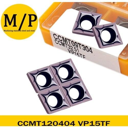 10 Pcs CCMT09T304 VP15TF High-Quality CNC Machine Tool Milling Tool CCMT 09T304 Lathe Carbide Insert Turning Tools