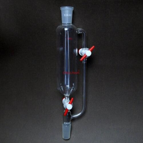 250ml.24/40,Glass Pressure Equalizing Additonal Funnel,With Two PTFE Stopcock