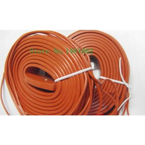 26mmx1m 80W 220V High quality Electric heating Silicone Heating Pipeline tracing belt Silicone Rubber Pipe Heater waterproof