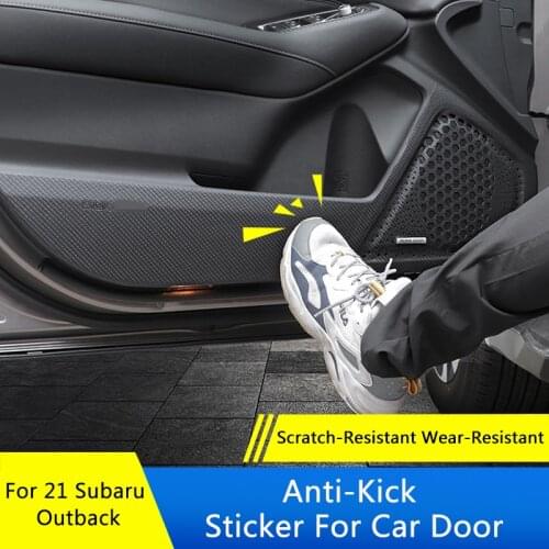 QHCP 4Pcs Car Door Anti Kick Pads Protection Side Edge Film Protector Car-styling Stickers Accessories For Subaru Outback 2021