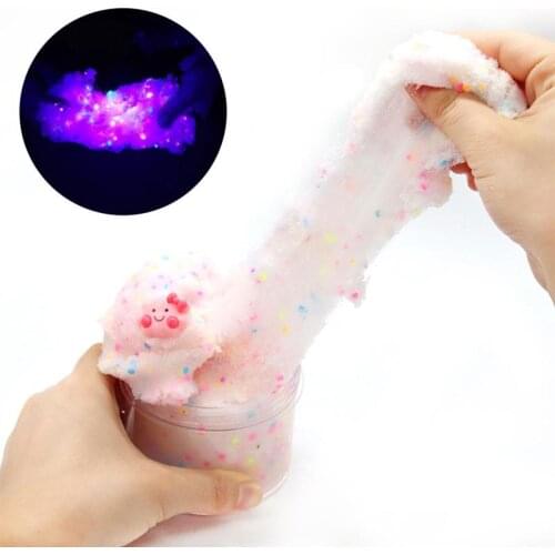 60ml Fluffy Crystal Clay DIY Toy for Fluorescent Crystal Mud Soft Clay Plasticine Colored Clay Charms Crystal Clay Kids Toy