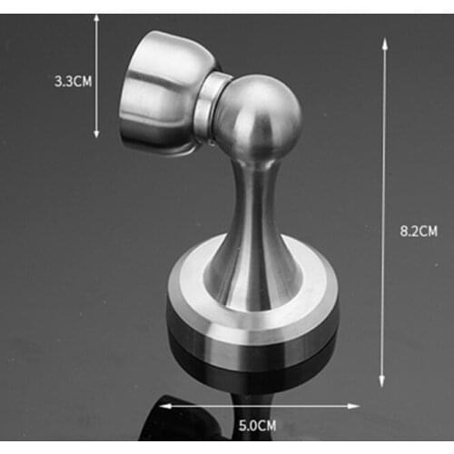 60pcs Magnetic Door Stops Stainless Steel Door Stopper Holder Catch Floor Fitting With Screws For Home Bedroom Toilet Hardware