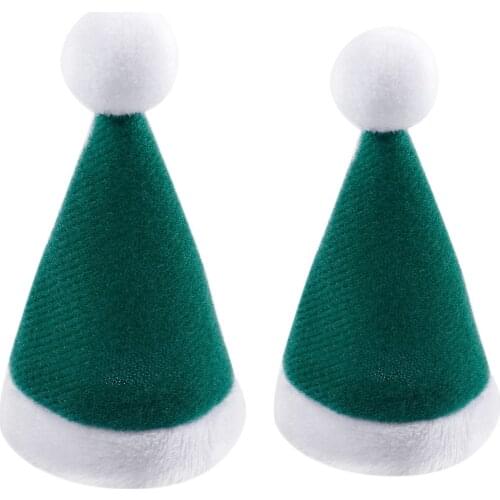 Promotion! 10pcs/Set Mini Christmas Hat Santa Claus Hat Xmas Apple Wine Bottle Caps Christmas Gift Caps for Christmas Tree Ornam