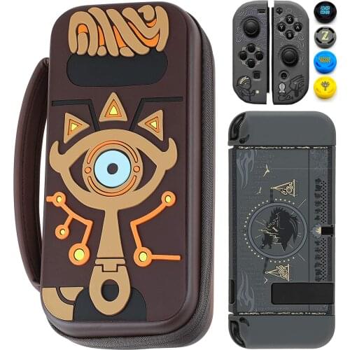 Carry Case for Nintendo Switch, Anti-Deformation Hard Premium Waterproof Material Carrying Case 10 Games Cartridges Storage