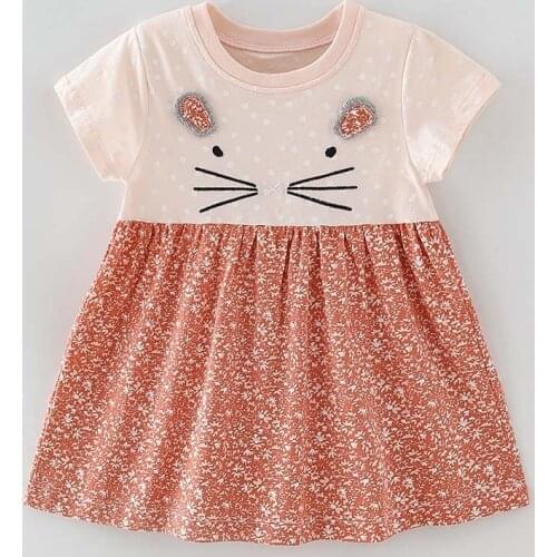 Infant Toddler Kids One-piece A-Line Dresses for Girls Brand Cotton Summer Casual Dress Children Clothing Cute Baby Girl Clothes