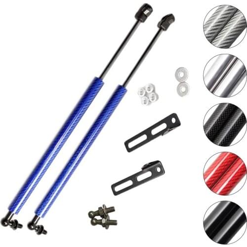 Front Hood Bonnet Gas Struts Lift Support for Volkswagen Polo MK5 2011-2017 for Volkswagen Ameo Damper Carbon Fiber Black