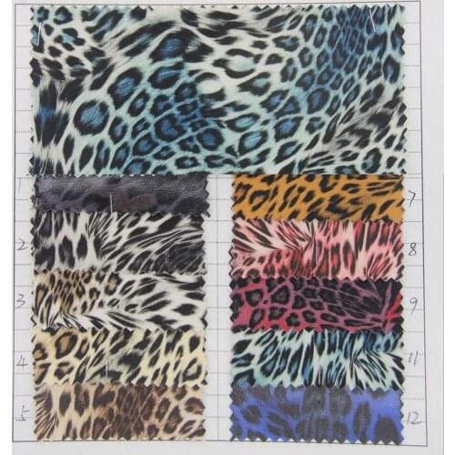 Smooth mirror surface quality PU leopard leather material wholesale faux leather fabric material