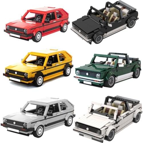 MOC City Golf Mini High-TechCar Supercar Model Car Building Blocks Assembly Toy Boy Speed Racing Car Taxi Car Gift for children