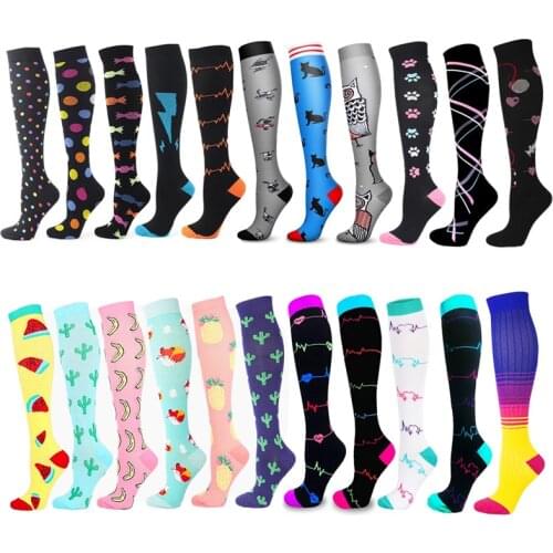 Compression Socks Stockings Women Men Best Graduated For Athletic, Edema, Diabetic,Flight ,Shin Splints - Running Marathon Socks