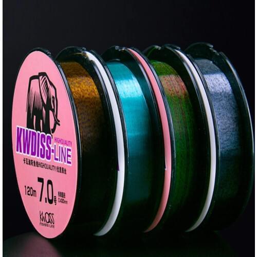 120m Speckle 3D Invisible Camouflage Nylon Fishing Line Super Strong Strength Spoted Fishing Line Tackle Equipment