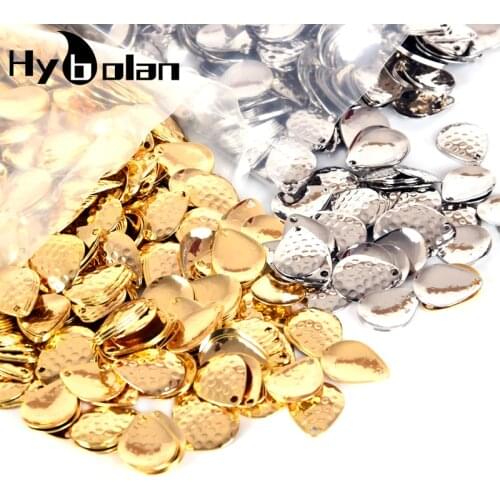 10pcs Fishing Spinner Blades Smooth Metal Copper Nickel Spoons Plaice For Tackle Craft bait tool lure DIY Hard bait accessories