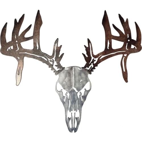 Metal Wall Art Deer Decor Elk Head Sculpture Rack Hook Hanger Ornament for Home