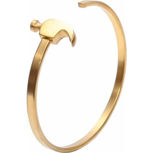 Fashion 2019 New Style ROUILLE Titanium Steel Hammer Restoring Ancient Ways Bracelet Men Round Hammer Cuff Bracelet & Bangles