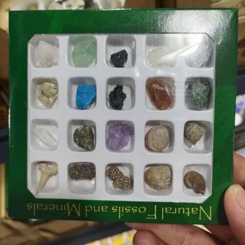 Natural Raw Crystal Set Rough Gems Original Stone Gravel Mineral Specimen Healing Birthday Educational Gift With Free Box