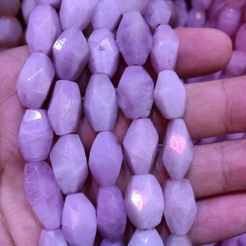 Wholesale 2strings Natural Kunzite Gem Stone Faceted Nugget Beads,Genuine Gem Jewelry Making Beads,15.5"/str