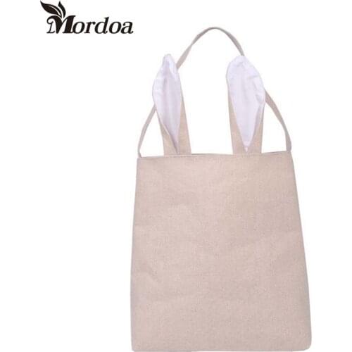 Wholesale Lovely Lomen Bag Rabbit Ears Fabric Cotton Casual Shopping Tote Casual Jute Cotton Fabric Tote Bag Jewelry Display