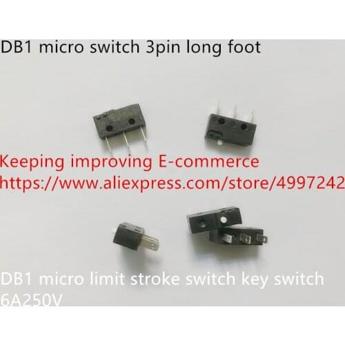 Original new 100% DB1 micro switch 3pin long foot micro limit stroke switch key switch 6A250V