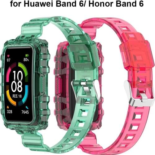 Honor Band 6 Band Replacement Strap for Huawei Band 6 Wristband with Crystal TPU Watchband for Women Men Luxury