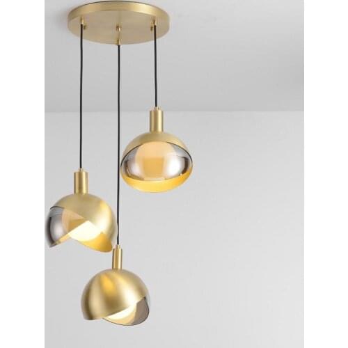 Modern glass pendant lights glod luxury kitchen hanging lamp lights art Restaurant nordic decor bedroom pendant lamp hanglamp