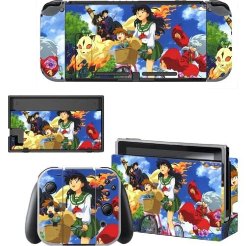 Vinyl Skin Protector Sticker Inuyasha Skins for Nintendo Switch NS Console + Controller + Stand Holder Dock Sticker