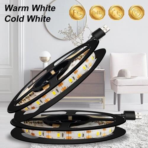 WENNI USB Light Strip DC 5V LED Diode Tape Waterproof Flexible Tape Fita For Indoor Decoration Lamp 2835 Chip LED Night Lights