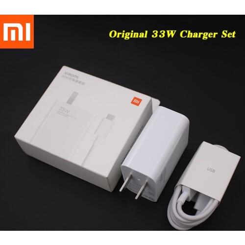 33W Charger Original Xiaomi US Turbo Charge Power Adapter Type C Cable For Mi 11 10 10T Pro 10X 9 Redmi K40 K30 Pro+ Poco X3 NFC