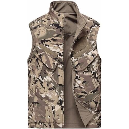 Mens out door tactical sleeveless Both sides vest clothing military Python pattern camouflage Double-sided wear camo Waistcoat