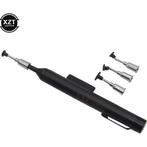 1pcs Anti-satic IC Pick Up Vacuum Sucker Pen + 4 Suction Headers For BGA SMD Work Reballing Aids Vacuum Sucking Pen