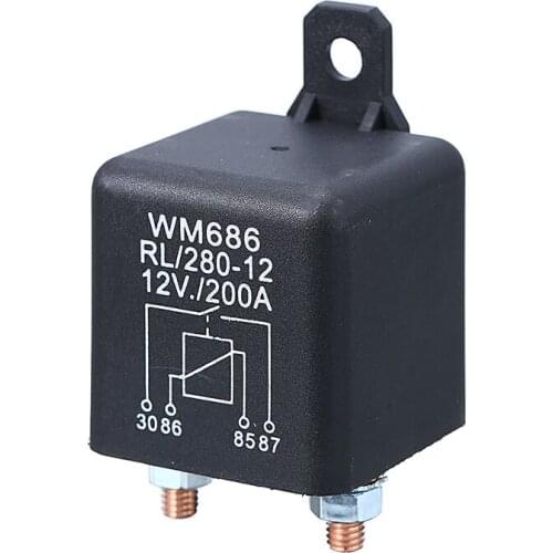 1pc Battery Car Auto 200A Cut-off Relay Starter Relay Additional Battery High Power Electromagnetic 12V Second Battery Parts