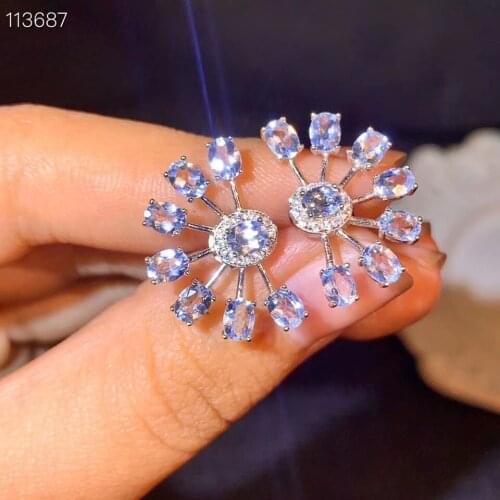 100% Real and Natural Aquamarine Earring Natural And Real 925 sterling silver Aquamarine Earring