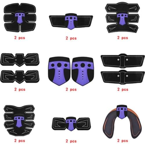 2pc Replacement Part Muscle Stimulator EMS Figure Slimming Machine Abdominal Muscle Tens Exercise Slim Belt Rechargeable Blue