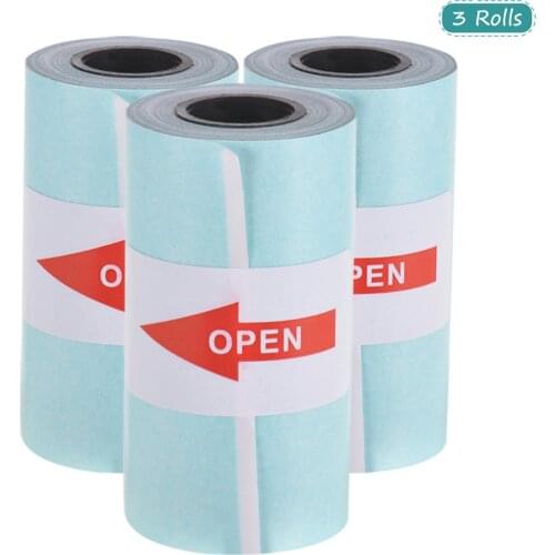 Aibecy Printable Sticker Paper Roll Direct Thermal Paper with Self-adhesive 57*30mm, 3 Rolls