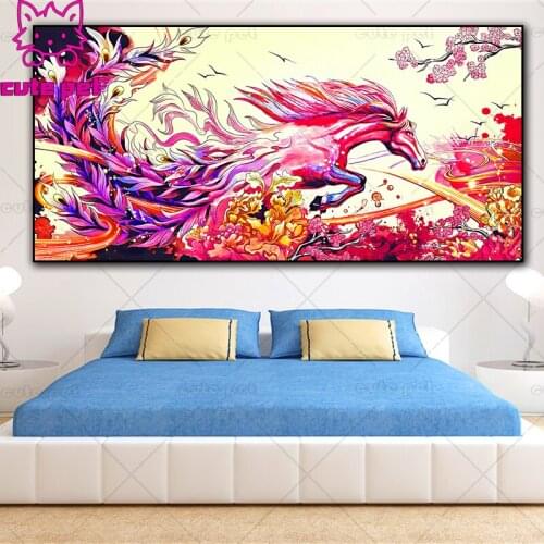 DIY Diamond Painting Fantasy galloping pegasus 5D Cross stitch Full Square Round Drill Daimond Mosaic Embroidery Art Home large