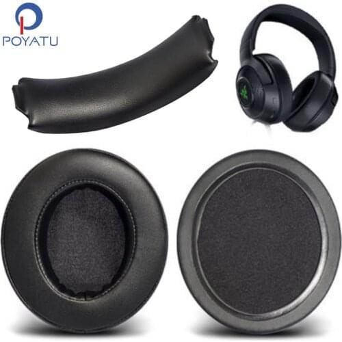 POYATU Ear Pad Headphone Earpads For Razer Kraken X Gaming Headphone Earpads Replacement Ear Pads Cushions Cover Repair Parts
