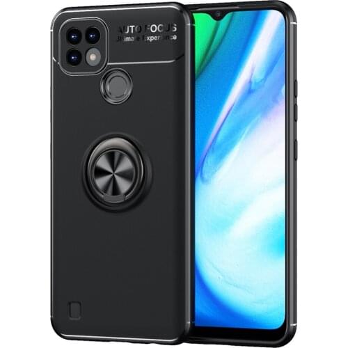 For Oppo Realme C21 Case Luxury Ring Back Cover Soft ShockProof Silicone Case For OPPO Realme C21 C 21 RealmeC21 Phone Cases