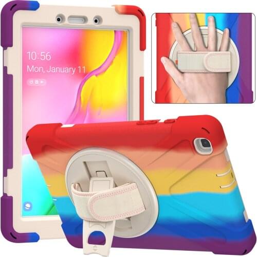 Case For Samsung Galaxy Tab A 8.0'' 2019 SM-T290 T295 T297 Coque Heavy Duty Hand strap Cover for Samsung Tab A 8.0'' T290 Case