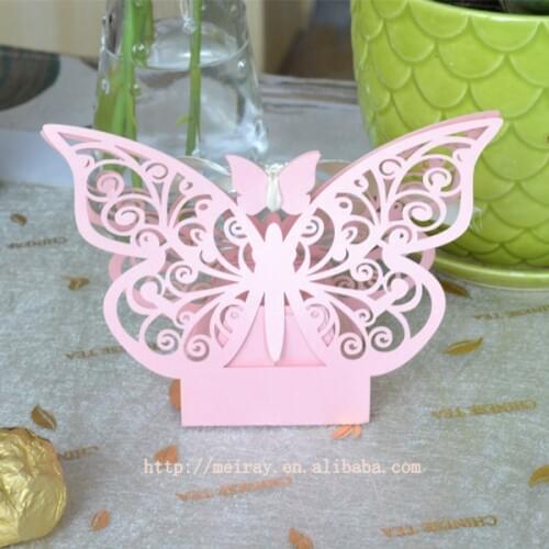 Baby shower favors,pink paper butterfly box for baby shower party supplies/indian baby shower favors