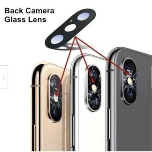 For Apple iPhone X XS Max XR 8 7 7P 6s 6S Plus 6P 6 Replacement Rear Glass back Camera Lens Part and 3m Adhesive