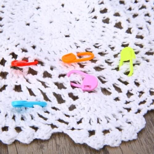 Hot Sale 50/100/500pcs Mixed Color Knitting Crochet Locking Stitch Needle Clip Marker Mayitr Crochet Locking Stitch